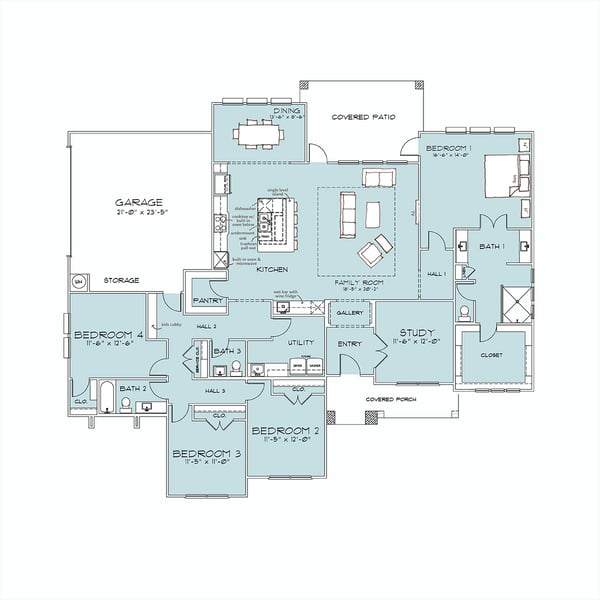 Local Home Builders Fletcher Floor Plan